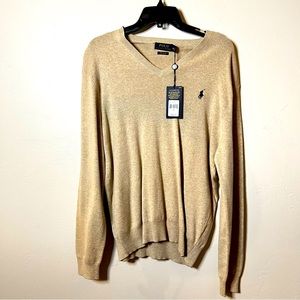 Polo by Ralph Lauren Men’s Tan Long Sleeve - NWT! Size Medium